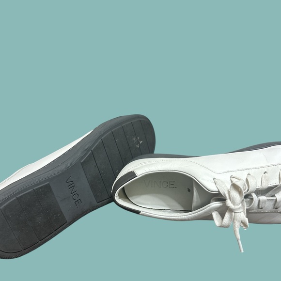 👞  men’s Vince leather sneakers size 12 EUR 46 - Picture 4 of 5